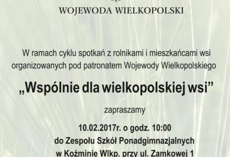 Zaproszenie na spotkanie “Współnie dla wielkopolskiej wsi””