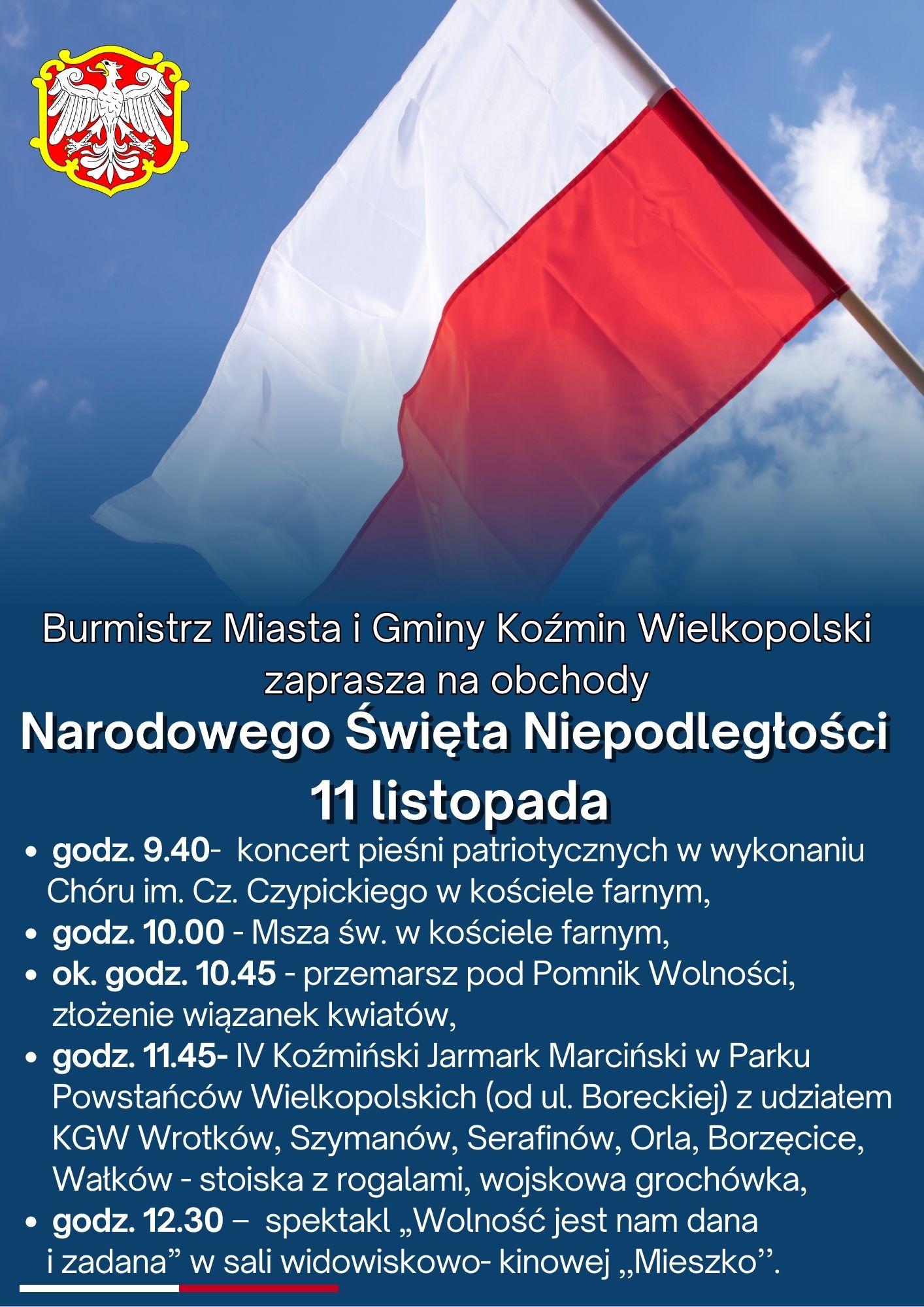 Zaproszenie na obchody Narodowego Święta Niepodległości