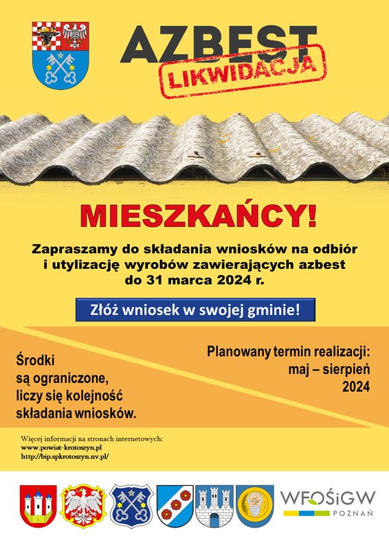 Usuwanie wyrobów zawierających azbest w 2024 r.