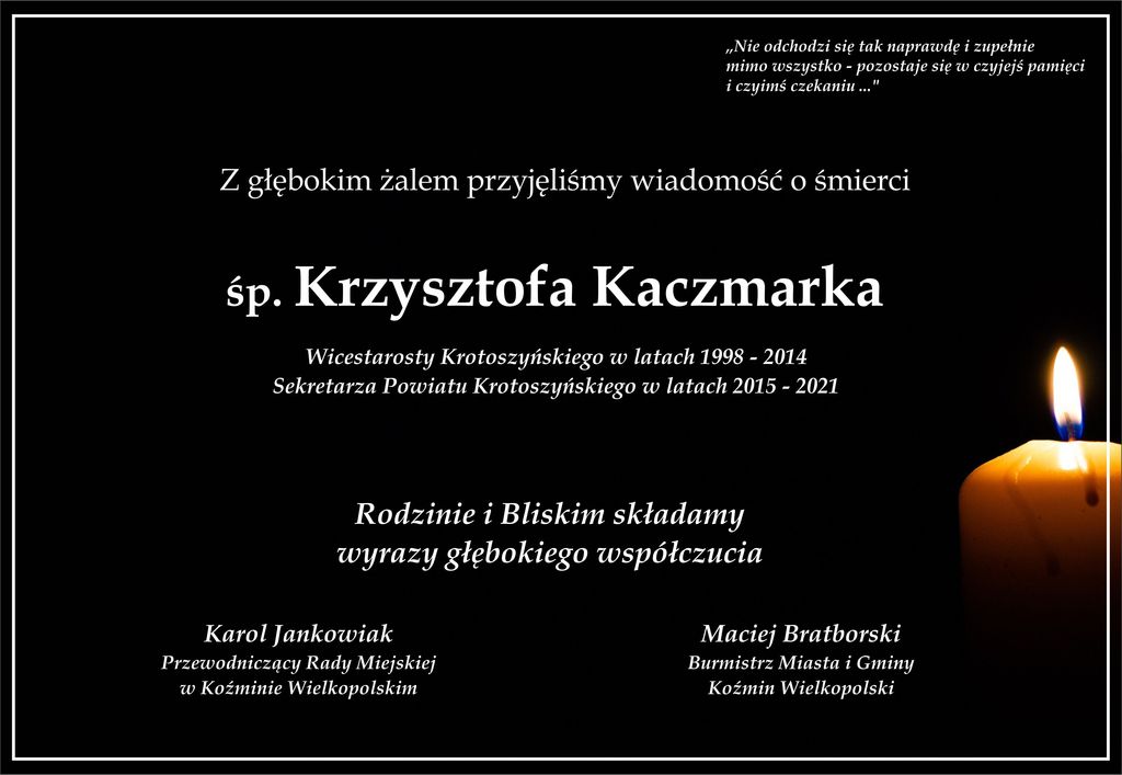 2025.06.23 Kondolencje Krzysztof Kaczmarek
