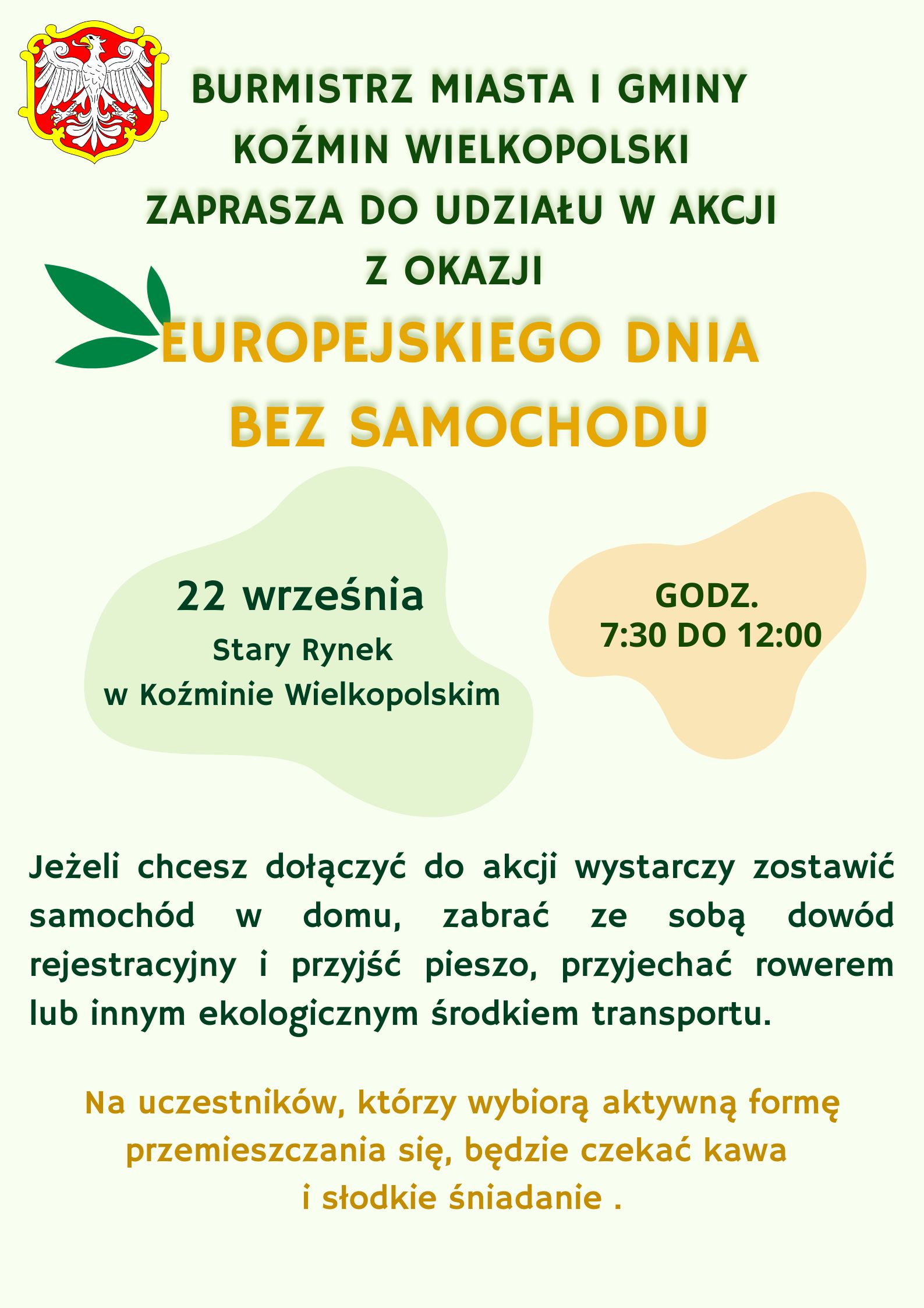  22 września- Europejski Dzień Bez Samochodu 