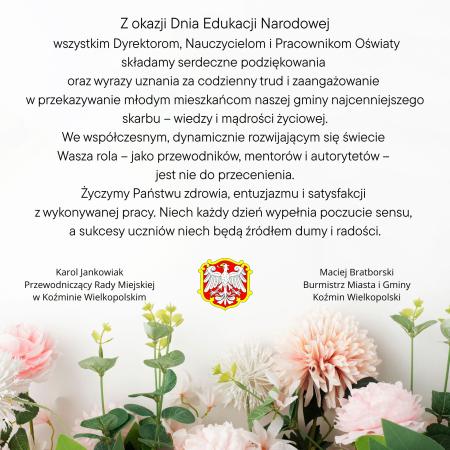 Życzenia z okazji Dnia Nauczyciela