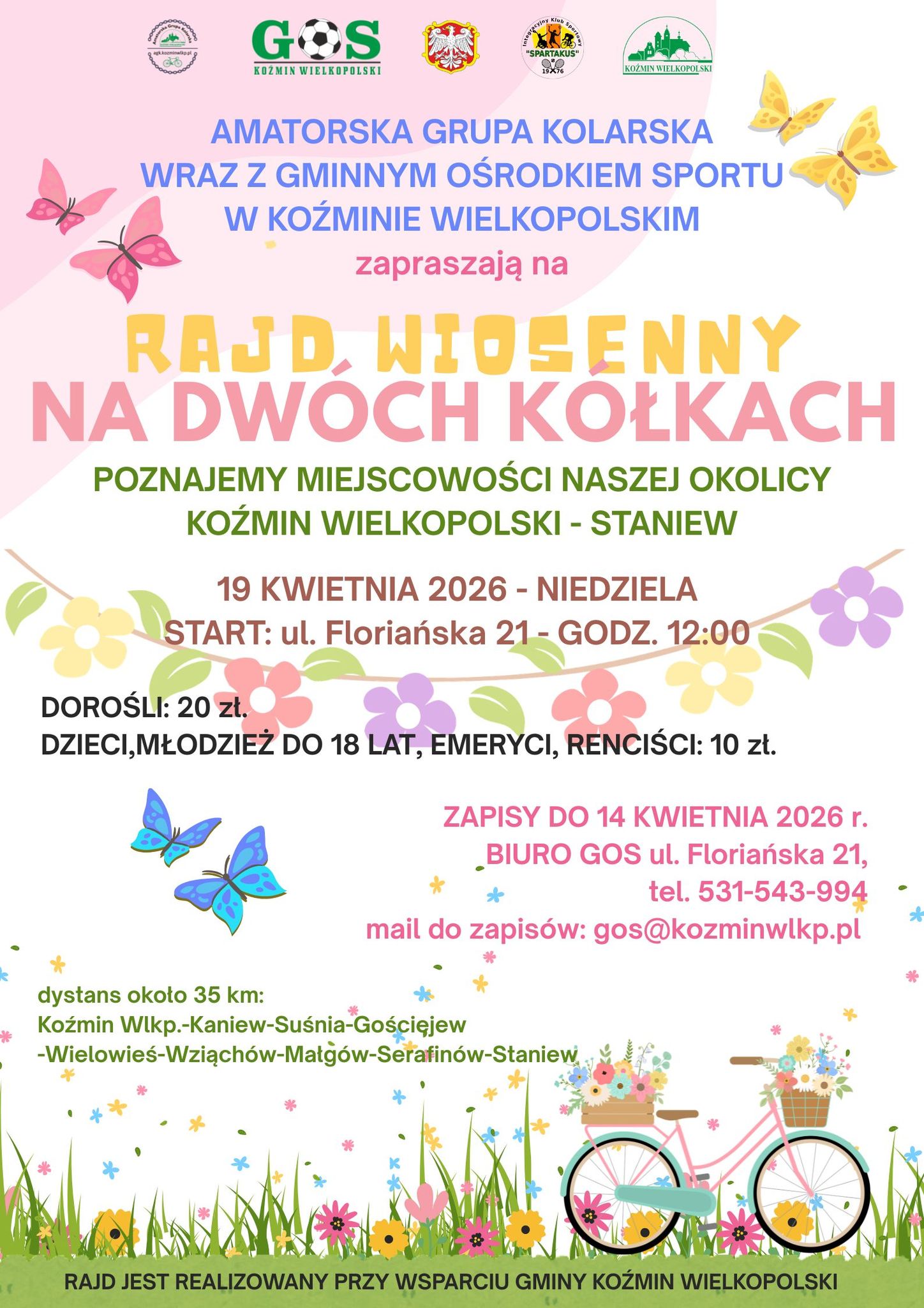 Rajd wiosenny „Na dwóch kółkach”