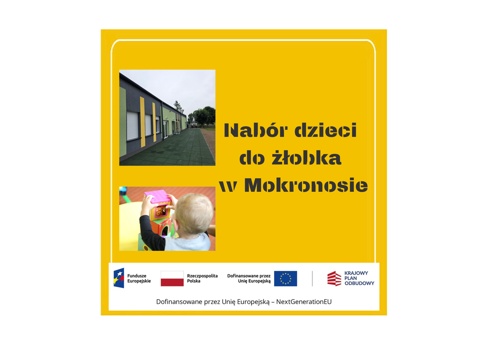 Nabór dzieci do żłobka w Mokronosie