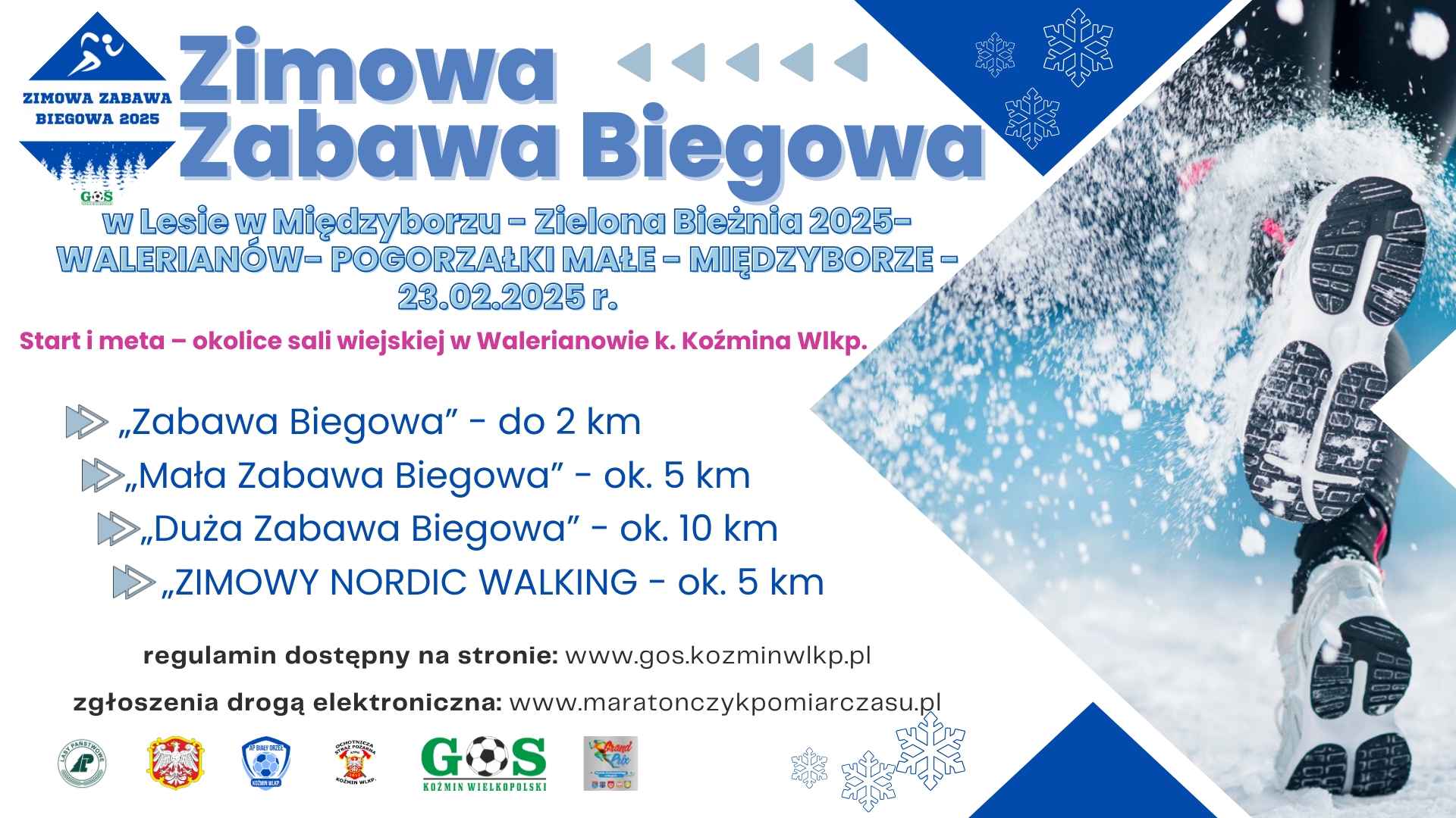 Zimowa Zabawa Biegowa Plakat