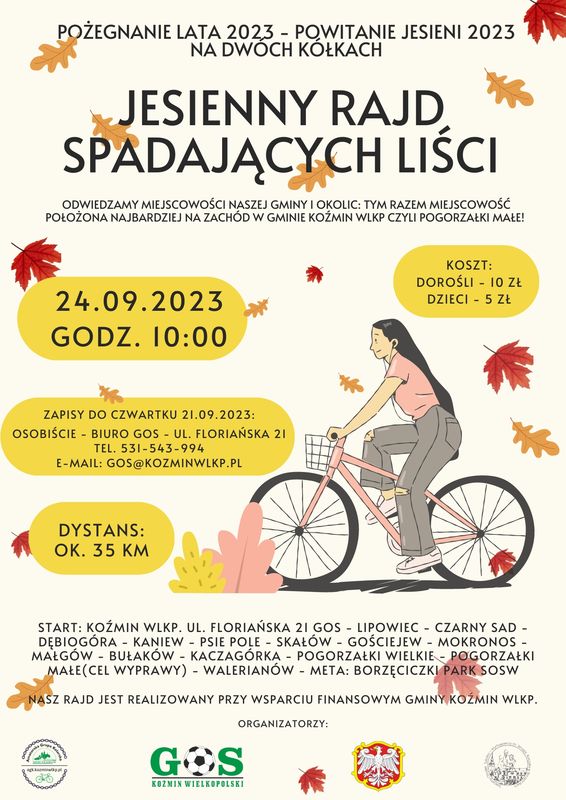 Rajd na pożegnanie lata i powitanie jesieni