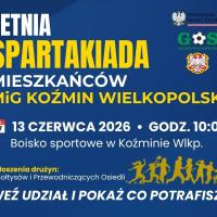 Plakat Letnia Spartakiada MiG Koźmin 2026