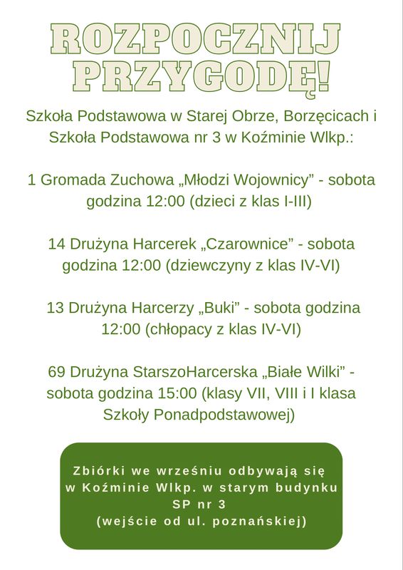 rozpocznij przygodę plakat